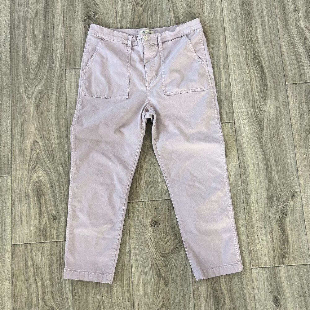 Madewell Pants Women's 32 Fatigue Utility Crop Capri Pink Trousers Style #L0016